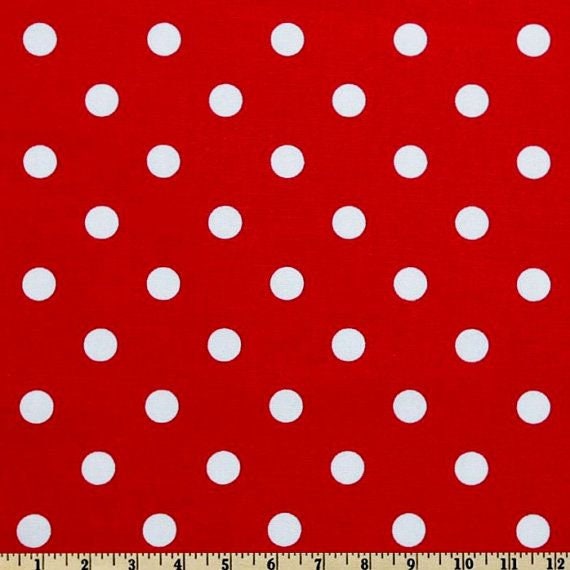 "Red Polka Dot Cafe Curtains.(Set Of 2 Panels.colorsred & White.25""W X 25"