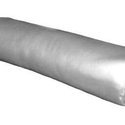 "Silver Faux Leather Round Bolster Cushion With Filler 20"" Long X 6"" Or 8" - thumbnail 2