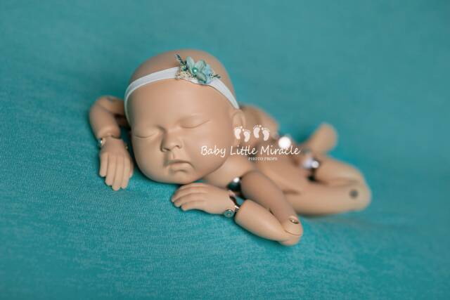 Mint Samantha Posing Fabric, Fabric Backdrop, Beanbag Blanket, Newborn, Newborn Wrap, Cover, Baby Shower, Maternity Gift, Baby Shower - image 1