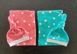 Organic Swaddle Blanket & Newborn Hat Sets. Pink Or Blue Take Home Photo Props. Baby Shower Gifts