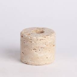 Natural Travertine Candlestick Holder Small Stone Candle - thumbnail 3