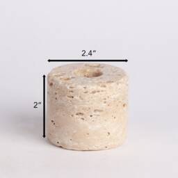 Natural Travertine Candlestick Holder Small Stone Candle - thumbnail 4