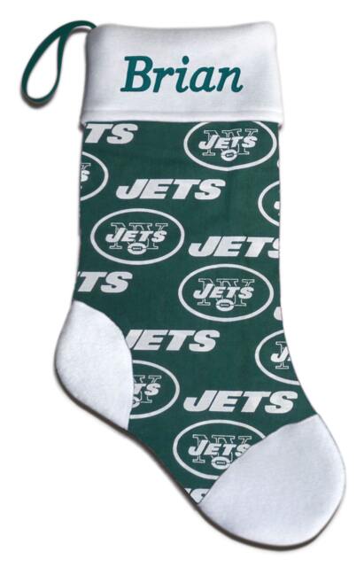 Personalized Nfl New York Jets Football Christmas Stocking Embroidered