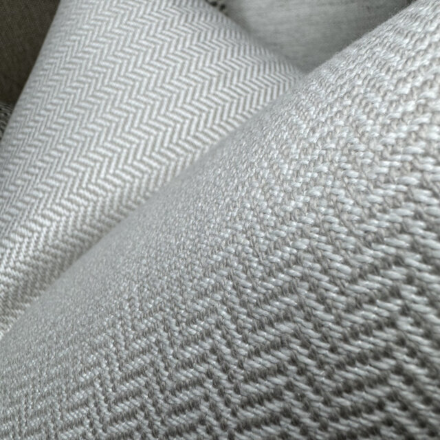 Countryside Cushion Cover, Decorative Pillow Sofa Case , Herringbone Design Beige & Ivory - Furnishing Designer Fabric - image 1