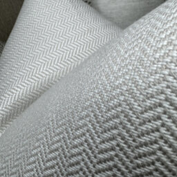Countryside Cushion Cover, Decorative Pillow Sofa Case , Herringbone Design Beige & Ivory - Furnishing Designer Fabric - thumbnail 1