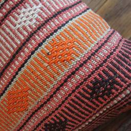 Vintage Kilim Pillow Cover - 16 Inch - Handwoven Boho Cushion - thumbnail 3