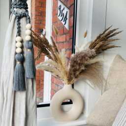 Macram?? Cotton Tassel Curtain Tieback - Wooden Bead Braided Holdback Minimalist Home D??cor Bohemian Style Window Treatment - thumbnail 4