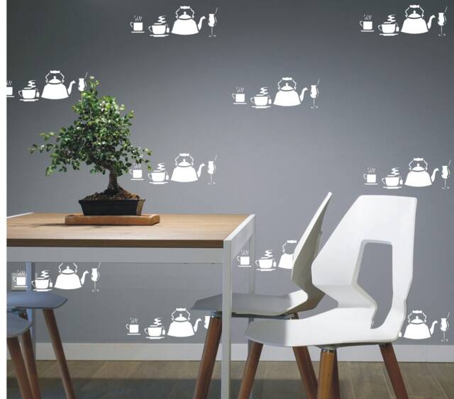 Kitchen Design - Wall Stencil, Painting Kitchen Stippling Frieze, Decoration, Stencil - image 1