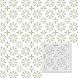 Wall Moroccan Reusable Tile Stencil T0057 For Diy Decor Furniture Floor Craft - thumbnail 3