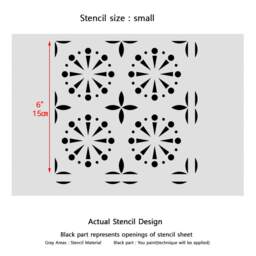 Wall Moroccan Reusable Tile Stencil T0057 For Diy Decor Furniture Floor Craft - thumbnail 2