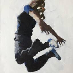 Girl Jumping Oil Painting Fine Art Canvas Print By James Coates - thumbnail 3