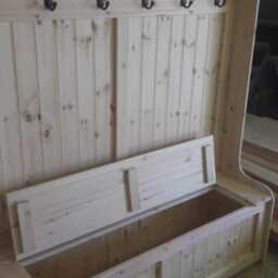 5Ft Wide Coat Rack, Boot Room, Hallway Bench, Monks Bench, Shoe Storage, Any Size Made. Delivery Cost Shown On The 2nd Photo - thumbnail 3