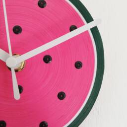 Table Clock, Watermelon Paper Desk Decor, Fruit Design, Office Accessories - thumbnail 3