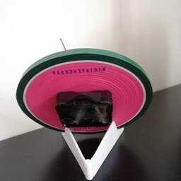 Watermelon Table Clock, Handmade Paper Desk Colorful Fruit Decor - thumbnail 4
