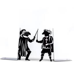 Musketeers Metal Bookends French History Decor - thumbnail 3