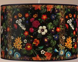 Vintage Floral Print Lampshade, Retro Style Floor Lamp