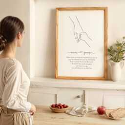 Mother To Son Personalized Wall Art Print - Mom & Child Portrait Framed Or Unframed - thumbnail 3