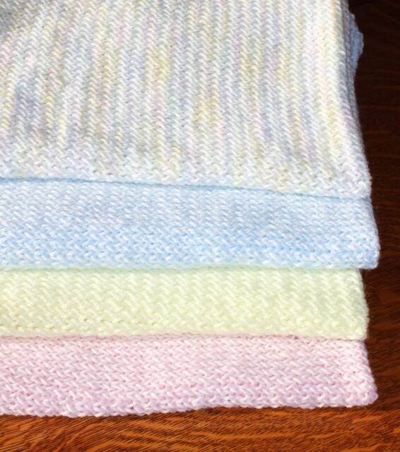 Hand Knit Baby Blanket - The Classics - image 1