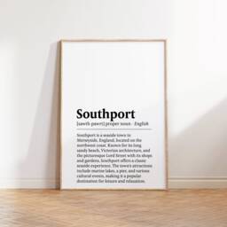 Southport Print Set - Of 3 Posters - Watercolour Merseyside Wall Hanging Artwork Art Travel Decor - thumbnail 3