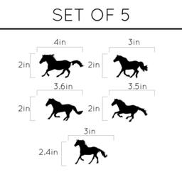 Running Horses Wall Decal Pattern - Custom Vinyl Art Stickers - thumbnail 3