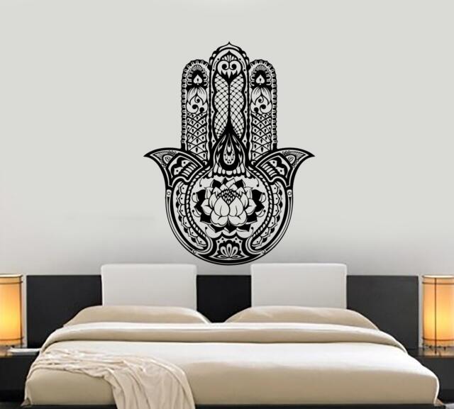 Wall Vinyl Decal Yoga Mandala Padma Lotus Flower Ornament Studio Decor Room Modern Home - #1233Dz - image 1