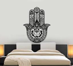Wall Vinyl Decal Yoga Mandala Padma Lotus Flower Ornament Studio Decor Room Modern Home - #1233Dz - thumbnail 1