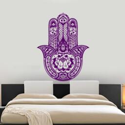Wall Vinyl Decal Yoga Mandala Padma Lotus Flower Ornament Studio Decor Room Modern Home - #1233Dz - thumbnail 2
