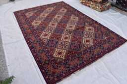 7??10Ft Handmade Afghan Wool Rug Traditional Geometric Tribal Carpet - Rug For Living Room