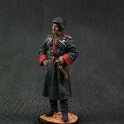Tin Soldier 54 Mm Scale 1/32 Historical Miniature Second World War. Cossack Of The 1448Th Self-Propelled Artillery Regiment, 1944-45, Ussr - thumbnail 4