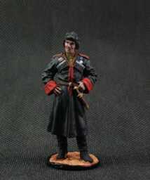 Tin Soldier 54 Mm Scale 1/32 Historical Miniature Second World War. Cossack Of The 1448Th Self-Propelled Artillery Regiment, 1944-45, Ussr - thumbnail 1