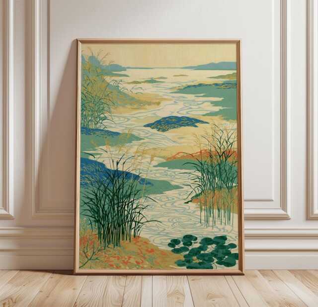 Coastal Wetlands Poster, Marsh Landscape Print, Nature Wall Art - image 1