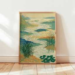 Coastal Wetlands Poster, Marsh Landscape Print, Nature Wall Art - thumbnail 4