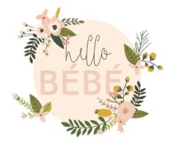 Hello Bebe Baby Blanket, Crib Bedding, Sheet, Photoprop, Floral Swaddle, Gift, Modern Nursery Decor - thumbnail 4