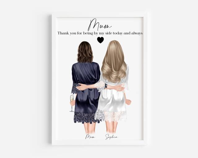 Personalised Mother Of The Bride Print, Gift, Thank You Mum & Print, Mum Gift - image 1