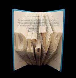 Dr.w - Doctor Phd Graduate Graduation Gift Professor 3 Letters Folded-Book Art Sculpture Unique Custom Personalized - thumbnail 1