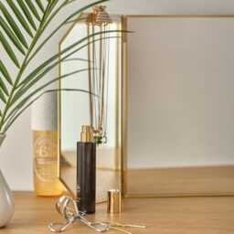Vanity Makeup Mirror Brass Desktop Tabletop Desk Gold Decorative Scandinavian Portable Bedroom Bohemian Modern 24x12 - thumbnail 4
