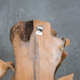 Hand Carved Wooden Hummingbird Sculpture Driftwood Art 15 - thumbnail 4