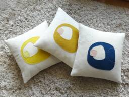 Decorative Square Cushions 40 X cm Design in Linen & Cotton Contemporary Abstract Graphic Pattern Handmade Natural Dye - thumbnail 1
