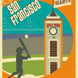 San Francisco Giants Print, Sf Fan Wall Art Sf Vertical Nursery Print Gift, Loose Petals - Style E8-O-Sf20 - thumbnail 2