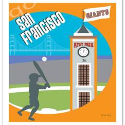 San Francisco Giants Print, Sf Fan Wall Art Sf Vertical Nursery Print Gift, Loose Petals - Style E8-O-Sf20 - thumbnail 3