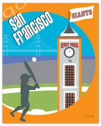 San Francisco Giants Print, Sf Fan Wall Art Sf Vertical Nursery Print Gift, Loose Petals - Style E8-O-Sf20 - thumbnail 1