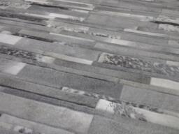 Cowhide Patchwork Rug Raw Leather Argentina - Free Shipping Cowhide Rugs Cordoba Mix Of Dotted Greys & Whites, 6' X 8' - thumbnail 1