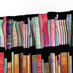 Vintage Bookshelf Curtain Panel - Books Novelty Retro Victorian Library Custom Antique By Magentarosedesigns - thumbnail 3