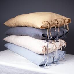 Body Pillow Cover With Ties - Throw Linen Cushion Bedding Pillowcase Lumbar - thumbnail 2