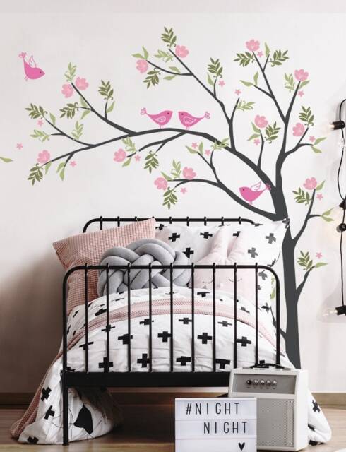 "Tree & Birds Wall Decals Nursery Decor - 95""W X 93" - image 1