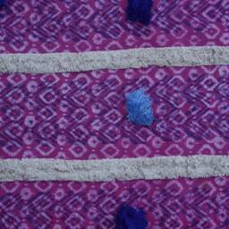 Hand Block Printed Rug, 45x64 Inch, Pink Woven Dhurie, Bohemian Kilim Indigo Rug For Home Decor Cp-06 - thumbnail 3