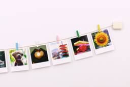 Photo Display Colorful Mini Clothespins, Jute Twine, Wall Decor - thumbnail 1