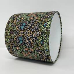 Blackthorn Charcoal Drum Lampshade in A William Morris Design - thumbnail 2