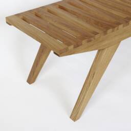Solid Oak Wood Bench Minimalist Hallway Or Dining Furniture - thumbnail 2