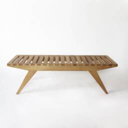 Solid Oak Wood Bench Minimalist Hallway Or Dining Furniture